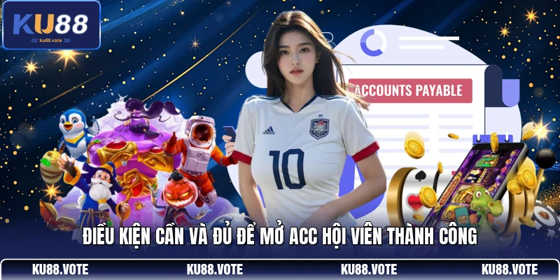 Điều kiện cần và đủ để mở acc hội viên thành công